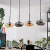 Mertola hanging light, pendant light Amber, Smoke-coloured, 4-light sources