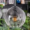 Koyoto hanging light, globe light, pendant light clear, Smoke-coloured, 4-light sources