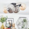 Chehalis ceiling light, globe light Amber, Smoke-coloured, 4-light sources
