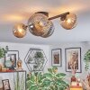Chehalis ceiling light, globe light Amber, Smoke-coloured, 4-light sources