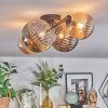 Chehalis ceiling light, globe light Amber, Smoke-coloured, 4-light sources