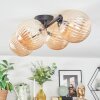 Chehalis ceiling light, globe light Amber, 4-light sources