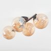 Chehalis ceiling light, globe light Amber, 4-light sources