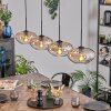 Mertola hanging light, pendant light Amber, clear, 4-light sources
