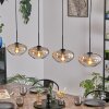 Mertola hanging light, pendant light Amber, clear, 4-light sources
