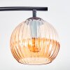 Koyoto ceiling light, globe light Amber, 4-light sources