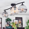 Koyoto ceiling light, globe light Amber, clear, Smoke-coloured, 4-light sources