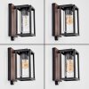 Portalis outdoor wall light, wall light Wood like finish, black, 1-light source, Motion sensor