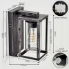 Portalis outdoor wall light, wall light black, silver, 1-light source, Motion sensor