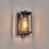 Portalis outdoor wall light, wall light black, silver, 1-light source, Motion sensor
