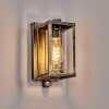 Portalis outdoor wall light, wall light gold, black, 1-light source, Motion sensor