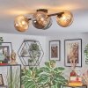 Chehalis ceiling light, globe light Amber, Smoke-coloured, 4-light sources