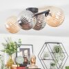 Chehalis ceiling light, globe light Amber, Smoke-coloured, 4-light sources
