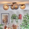 Chehalis ceiling light, globe light Amber, Smoke-coloured, 4-light sources