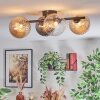 Chehalis ceiling light, globe light Amber, clear, Smoke-coloured, 4-light sources