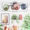 Chehalis ceiling light, globe light blue, green, coppery, Smoke-coloured, 4-light sources