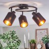 Fallhagen ceiling light, ceiling spotlight black, 3-light sources