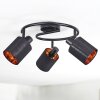 Fallhagen ceiling light, ceiling spotlight black, 3-light sources