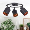 Fallhagen ceiling light, ceiling spotlight black, 3-light sources