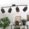 Fallhagen ceiling light, ceiling spotlight black, 4-light sources