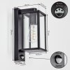 Tourega outdoor wall light, wall light black, 1-light source, Motion sensor