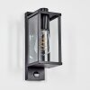 Tourega outdoor wall light, wall light black, 1-light source, Motion sensor