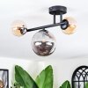 Chehalis ceiling light, globe light Amber, Smoke-coloured, 3-light sources