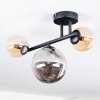 Chehalis ceiling light, globe light Amber, Smoke-coloured, 3-light sources