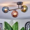 Chehalis ceiling light, globe light blue, green, coppery, 3-light sources