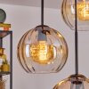 Koyoto hanging light, globe light, pendant light 35 cm Amber, clear, 4-light sources