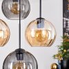 Koyoto hanging light, globe light, pendant light Amber, Smoke-coloured, 4-light sources