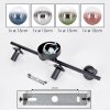 Gastor ceiling light, globe light blue, chrome, green, clear, coppery, Smoke-coloured, 4-light sources