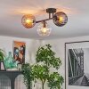 Koyoto ceiling light, globe light Amber, clear, Smoke-coloured, 3-light sources