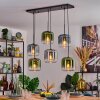 Lauden hanging light, pendant light blue, green, clear, Smoke-coloured, 6-light sources