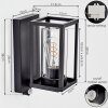 Portalis outdoor wall light, wall light black, 1-light source, Motion sensor