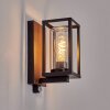 Portalis outdoor wall light, wall light Wood like finish, black, 1-light source, Motion sensor