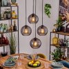 Koyoto hanging light, globe light, pendant light Smoke-coloured, 4-light sources