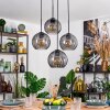 Koyoto hanging light, globe light, pendant light Smoke-coloured, 4-light sources