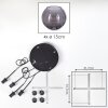 Koyoto hanging light, globe light, pendant light Smoke-coloured, 4-light sources