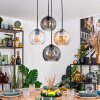 Koyoto hanging light, globe light, pendant light Amber, clear, Smoke-coloured, 4-light sources