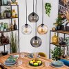 Koyoto hanging light, globe light, pendant light Amber, clear, Smoke-coloured, 4-light sources