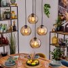 Koyoto hanging light, globe light, pendant light Amber, 4-light sources