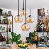 Koyoto hanging light, globe light, pendant light Amber, 4-light sources