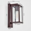 Tourega outdoor wall light, wall light rust-coloured, 1-light source