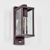 Tourega outdoor wall light, wall light rust-coloured, 1-light source, Motion sensor