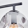 Ripoll ceiling light, globe light clear, Smoke-coloured, 4-light sources