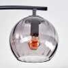 Koyoto ceiling light, globe light Amber, Smoke-coloured, 4-light sources
