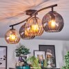 Koyoto ceiling light, globe light Amber, Smoke-coloured, 4-light sources