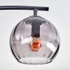 Koyoto ceiling light, globe light Amber, clear, Smoke-coloured, 4-light sources