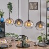 Koyoto hanging light, globe light, pendant light Amber, clear, Smoke-coloured, 4-light sources